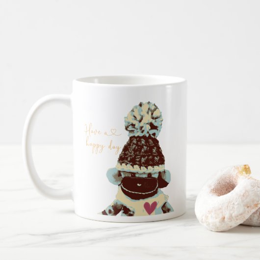 Schattige sokaap koffiemok (Met donut)