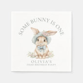 Schattige Some Bunny is een eerste verjaardagsfees Servet (Voorkant)