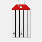 Schattige Soms Ondeugend Retro Kerst Pinup Cadeaulabel (Achterkant)