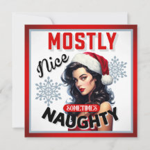 Schattige Soms Ondeugend Retro Kerst Pinup