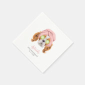 Schattige Spa Dog Meisjes Verjaardagsfeest Servet (Hoek)