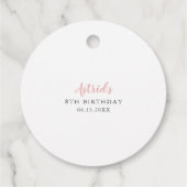 Schattige Spa thema verjaardagsfeestje Bedankjes Labels (Achterkant)