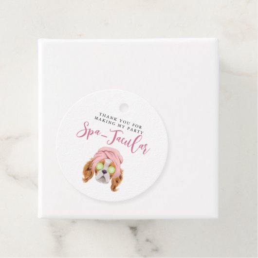 Schattige Spa thema verjaardagsfeestje Bedankjes Labels (In situ)