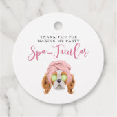 Schattige Spa thema verjaardagsfeestje Bedankjes Labels (Voorkant)