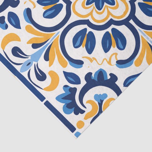 Schattige Spaans tegel patroon decoupage Tissuepapier (Detail)