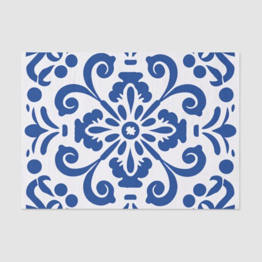 Schattige Spaans tegel patroon decoupage Tissuepapier (Voorkant)