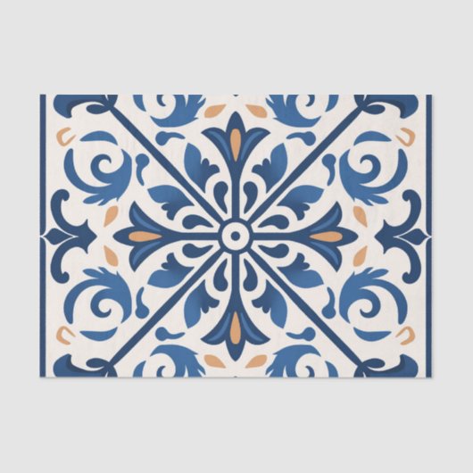 Schattige Spaans tegel patroon decoupage Tissuepapier (Voorkant)