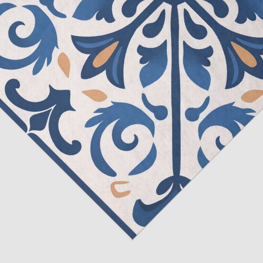 Schattige Spaans tegel patroon decoupage Tissuepapier (Detail)