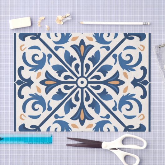 Schattige Spaans tegel patroon decoupage Tissuepapier (Craft)