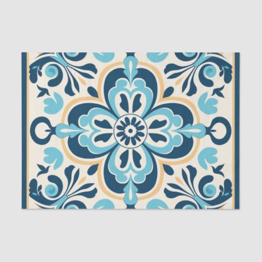 Schattige Spaans tegel patroon decoupage Tissuepapier (Voorkant)