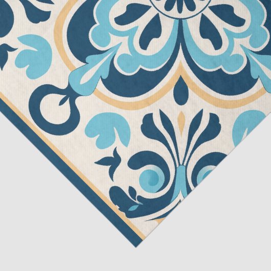 Schattige Spaans tegel patroon decoupage Tissuepapier (Detail)