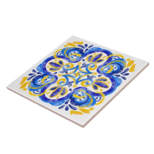 schattige Spaanse ontwerpliefhebbers Tegeltje (Zijkant)