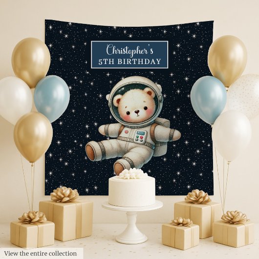 Schattige Space Beer Tapestry voor Boy Birthday Pa Wandkleed