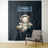 Schattige Space Beer Tapestry voor Boy Birthday Pa Wandkleed (In situ)