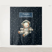 Schattige Space Beer Tapestry voor Boy Birthday Pa Wandkleed (Voorkant)