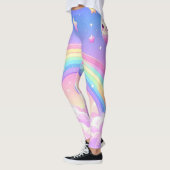 Schattige Space Rainbow Design – Kawaii Planets Leggings (Links)