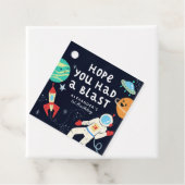 Schattige Space Theme Verjaardagsfeestje Galaxy Bedankjes Labels (In situ)