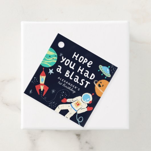 Schattige Space Theme Verjaardagsfeestje Galaxy Bedankjes Labels (In situ)