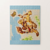 schattige spanielpupil op de vlucht legpuzzel (Verticaal)