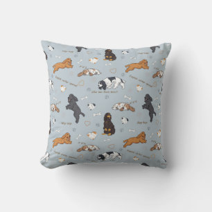 Schattige Spanjels Honden Patroon Kussen