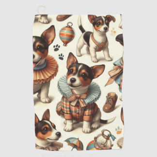 Schattige  Speelgoed Fox Terrier Naadloos Golfhanddoek