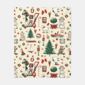 Schattige  speelgoed kerstboom paard fleece deken (Voorkant)