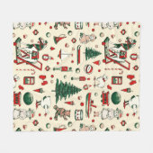 Schattige  speelgoed kerstboom paard fleece deken (Voorkant (Horizontaal))