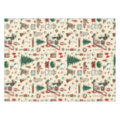 Schattige speelgoed kerstboom paard tafelkleed (Voorkant (Horizontaal))