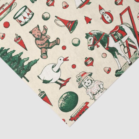 Schattige  speelgoed kerstboom paard tissuepapier (Detail)