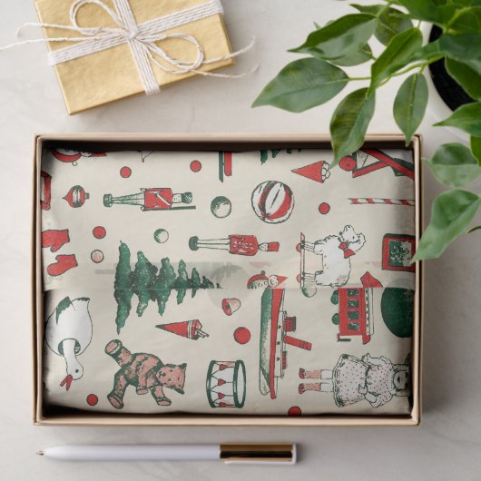 Schattige  speelgoed kerstboom paard tissuepapier (Geschenk)