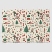 Schattige  speelgoed kerstboom paard tissuepapier (Voorkant)