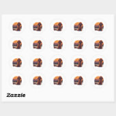 Schattige Speelgoed poel Ronde Sticker (Vel)
