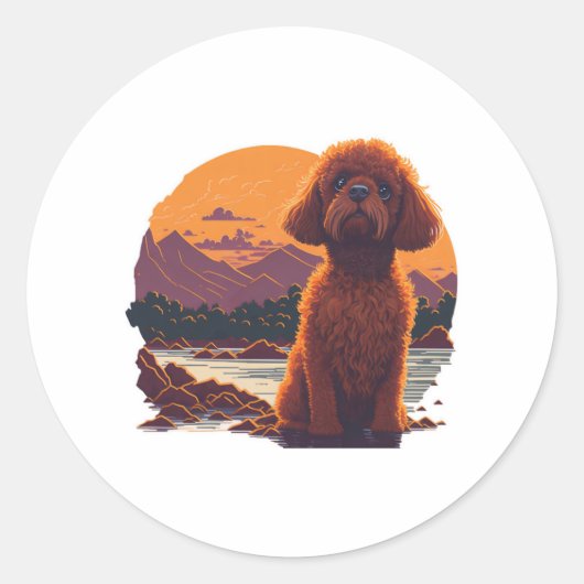 Schattige Speelgoed poel Ronde Sticker (Voorkant)