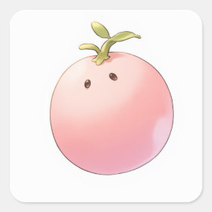Schattige speels ontwerp vierkante sticker