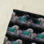 Schattige speels Zeeen otterpatroon Strandlaken (In situ)