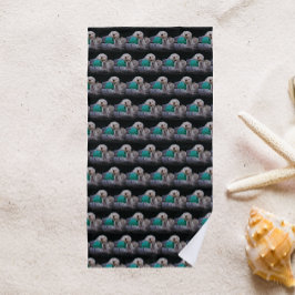 Schattige speels Zeeen otterpatroon Strandlaken