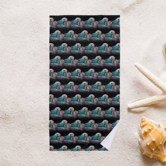 Schattige speels Zeeen otterpatroon Strandlaken