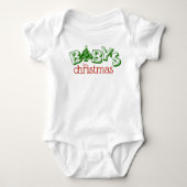 Schattige speelse baby's eerste kerstboom romper (Voorkant)