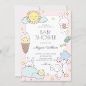 Schattige speelse babyshower kaart (Voorkant)