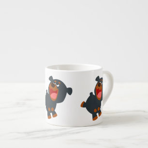 Schattige speelse cartoon baby Rottweiler Espresso Kop