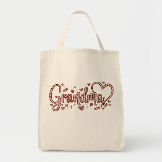 Schattige, speelse en warme oma boodschappentas tote bag (Voorkant)