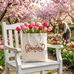 Schattige, speelse en warme oma boodschappentas tote bag