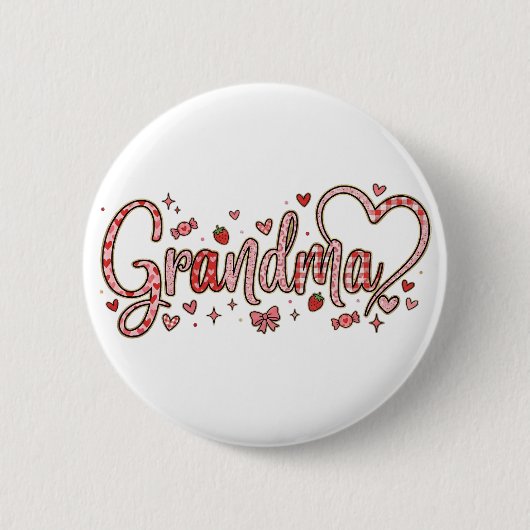 Schattige, speelse en warme oma ronde button 5,7 cm (Voorkant)