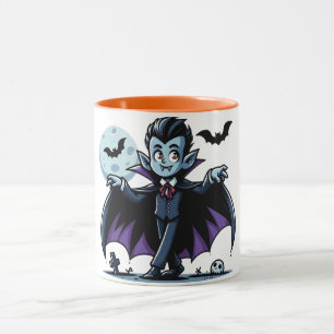 Schattige, speelse Halloween vampier Mok