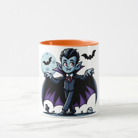 Schattige, speelse Halloween vampier Mok (Midden)