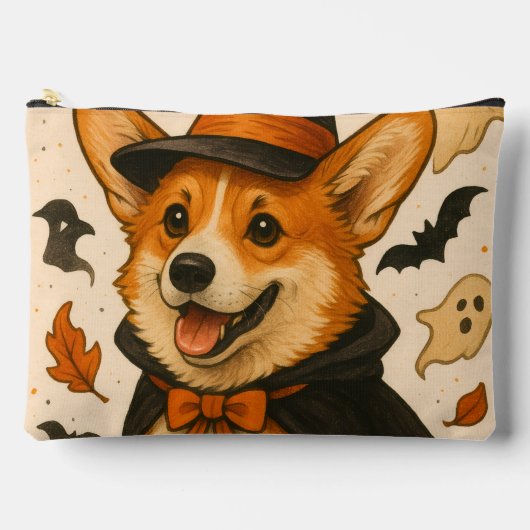 Schattige speelse herfstcorgi plezier Halloween Etui (Voorkant)