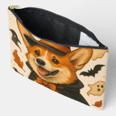 Schattige speelse herfstcorgi plezier Halloween Etui (Open)