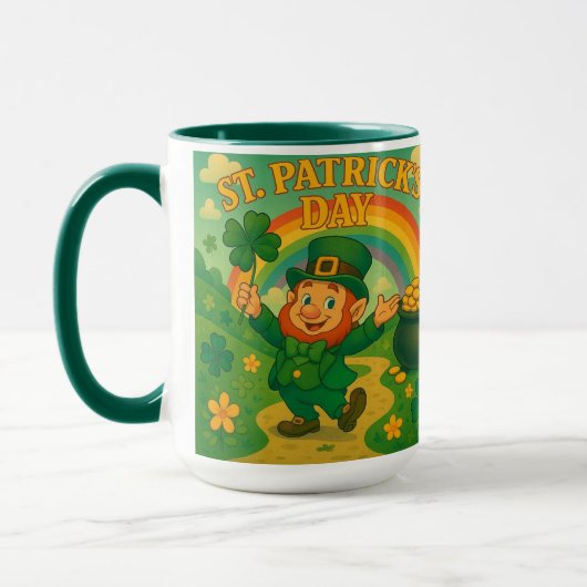 Schattige, speelse kabouter St. Patrick's Day Mok (Links)
