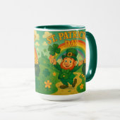 Schattige, speelse kabouter St. Patrick's Day Mok (Voorkant rechts)