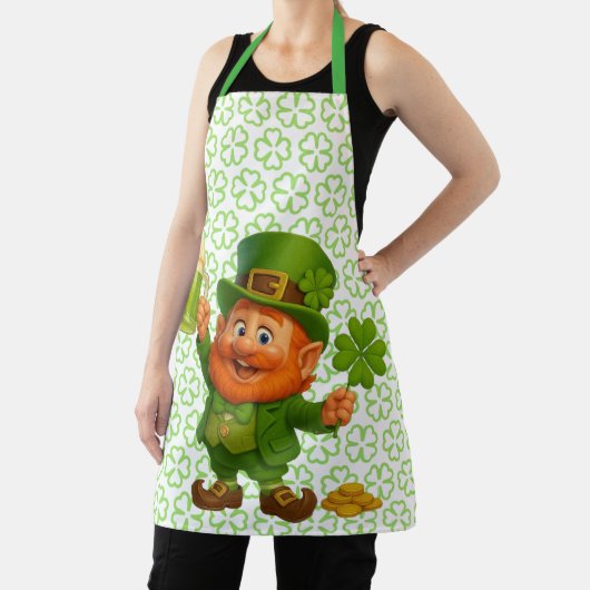 Schattige/speelse kabouter St. Patrick's Day Schort (Insitu)